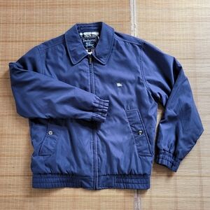 Vintage Burberry Navy Harrington Jacket